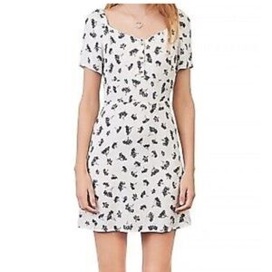 Maje White and Black Mini Dress
